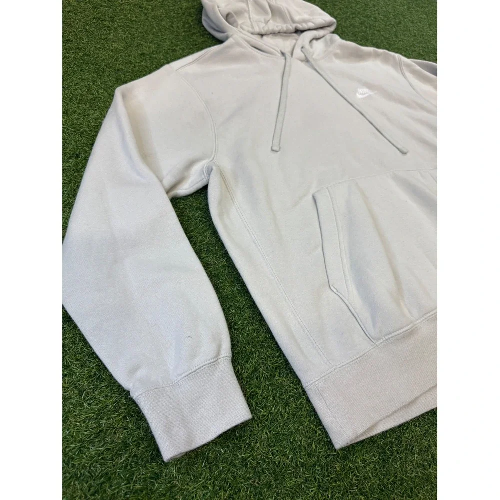 Nike Mens Sportswear Club Fleece Hoodie‎ Beige Oatmeal Pullover Medium BV2654